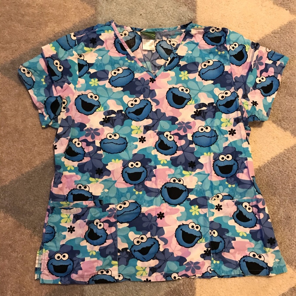 Sesame Street Cookie Monster scrub top scrubstar